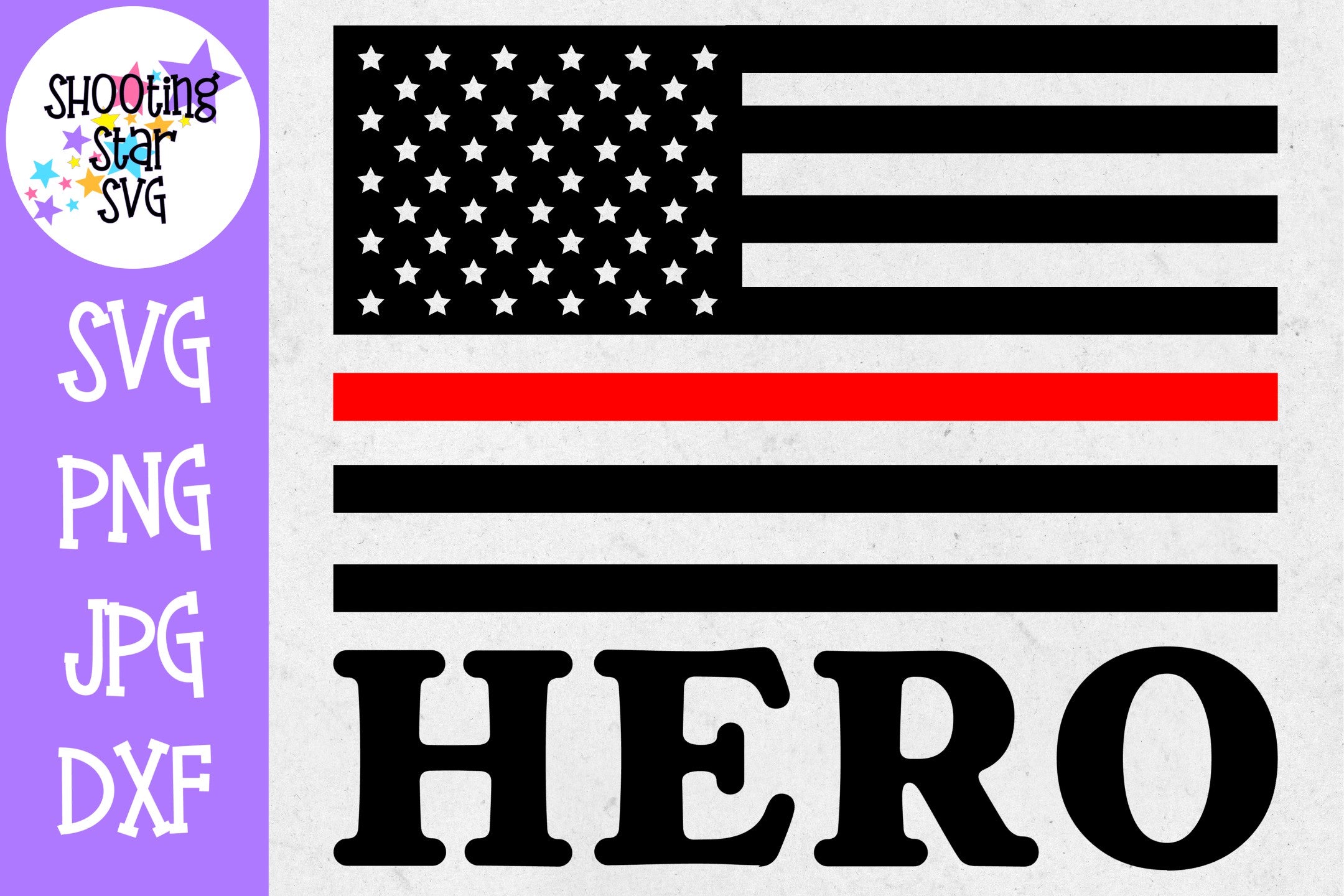 American Flag Hero - Thin Red Line - Firefighter SVG American Flag Hero - Thin Red Line - Firefighter SVG