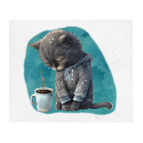 Sleepy Cat 100% Polyester Soft Silk Touch Fabric Throw Blanket - Cozy, Durable and Adorable Sleepy Cat 100% Polyester Soft Silk Touch Fabric Throw Blanket - Cozy, Durable and Adorable