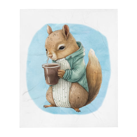Sleepy Squirrel 100% Polyester Soft Silk Touch Fabric Throw Blanket - Cozy, Durable and Adorable Sleepy Squirrel 100% Polyester Soft Silk Touch Fabric Throw Blanket - Cozy, Durable and Adorable