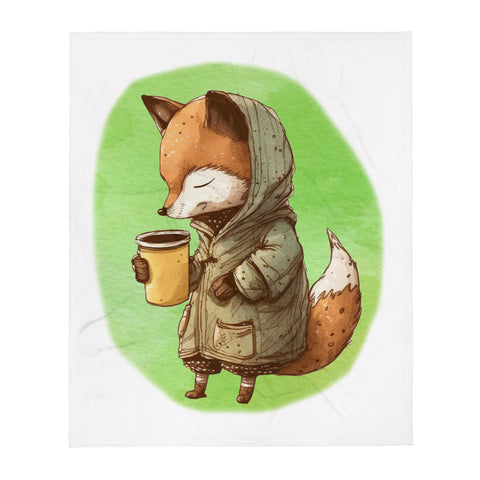 Sleepy Fox 100% Polyester Soft Silk Touch Fabric Throw Blanket - Cozy, Durable and Adorable