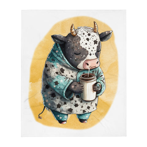 Sleepy Cow 100% Polyester Soft Silk Touch Fabric Throw Blanket - Cozy, Durable and Adorable Sleepy Cow 100% Polyester Soft Silk Touch Fabric Throw Blanket - Cozy, Durable and Adorable