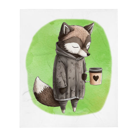 Sleepy Wolf 100% Polyester Soft Silk Touch Fabric Throw Blanket - Cozy, Durable and Adorable Sleepy Wolf 100% Polyester Soft Silk Touch Fabric Throw Blanket - Cozy, Durable and Adorable