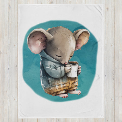 Sleepy Mouse 100% Polyester Soft Silk Touch Fabric Throw Blanket - Cozy, Durable and Adorable Sleepy Mouse 100% Polyester Soft Silk Touch Fabric Throw Blanket - Cozy, Durable and Adorable