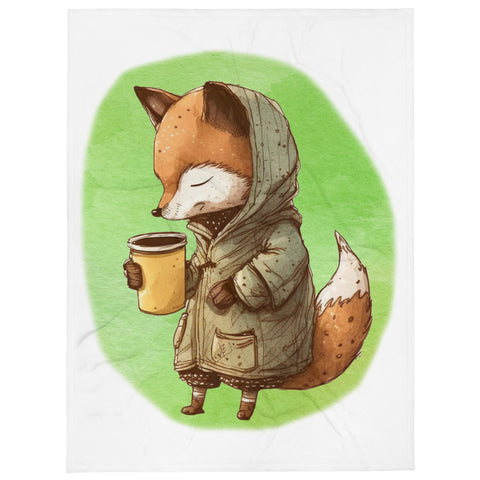 Sleepy Fox 100% Polyester Soft Silk Touch Fabric Throw Blanket - Cozy, Durable and Adorable