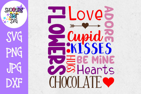 Valentine's Day Subway Art SVG - Valentine's Day Words Valentine's Day Subway Art SVG - Valentine's Day Words