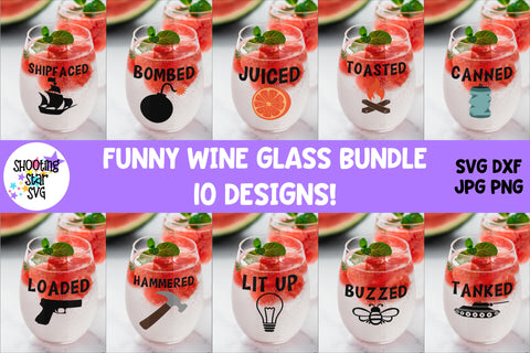 Funny Wine Glass SVG Bundle - Wine Glass Quotes Funny Wine Glass SVG Bundle - Wine Glass Quotes