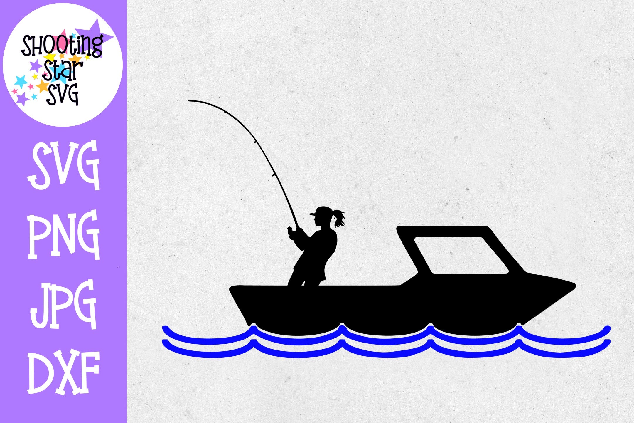 Woman in boat fishing - woman in fishing boat svg  - Fishing SVG Woman in boat fishing - woman in fishing boat svg  - Fishing SVG
