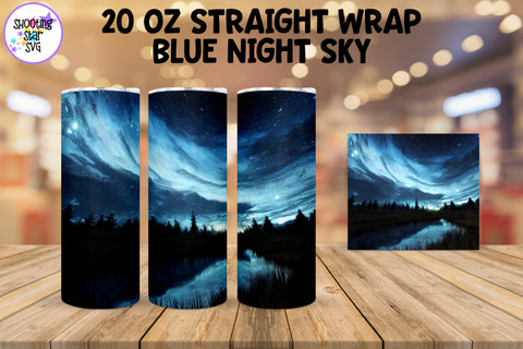 Starry Night Sky Tumbler Wrap - Sublimation Night Sky