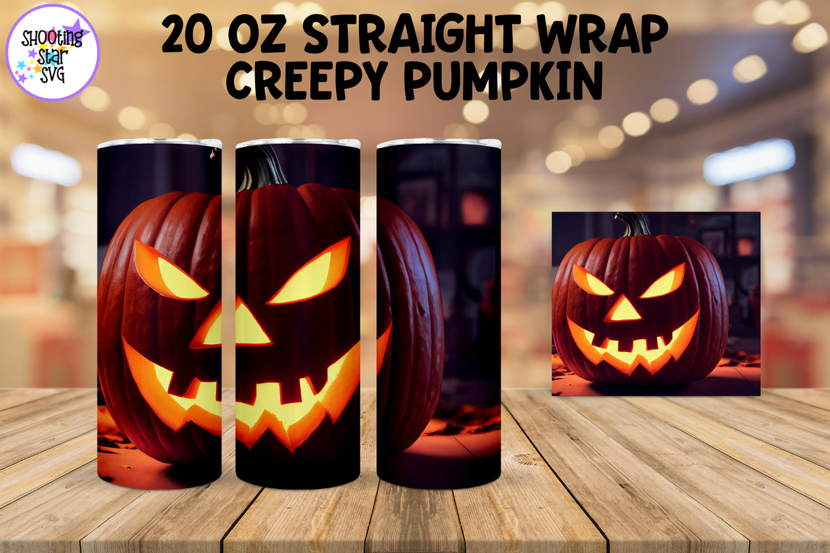 Spooky Pumpkins Halloween Tumbler Wrap - Sublimation