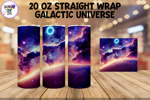 Galactic Universe Tumbler Wrap - Sublimation Night Sky