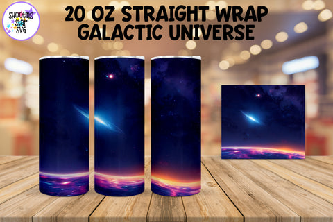 Galactic Universe Tumbler Wrap - Sublimation Night Sky