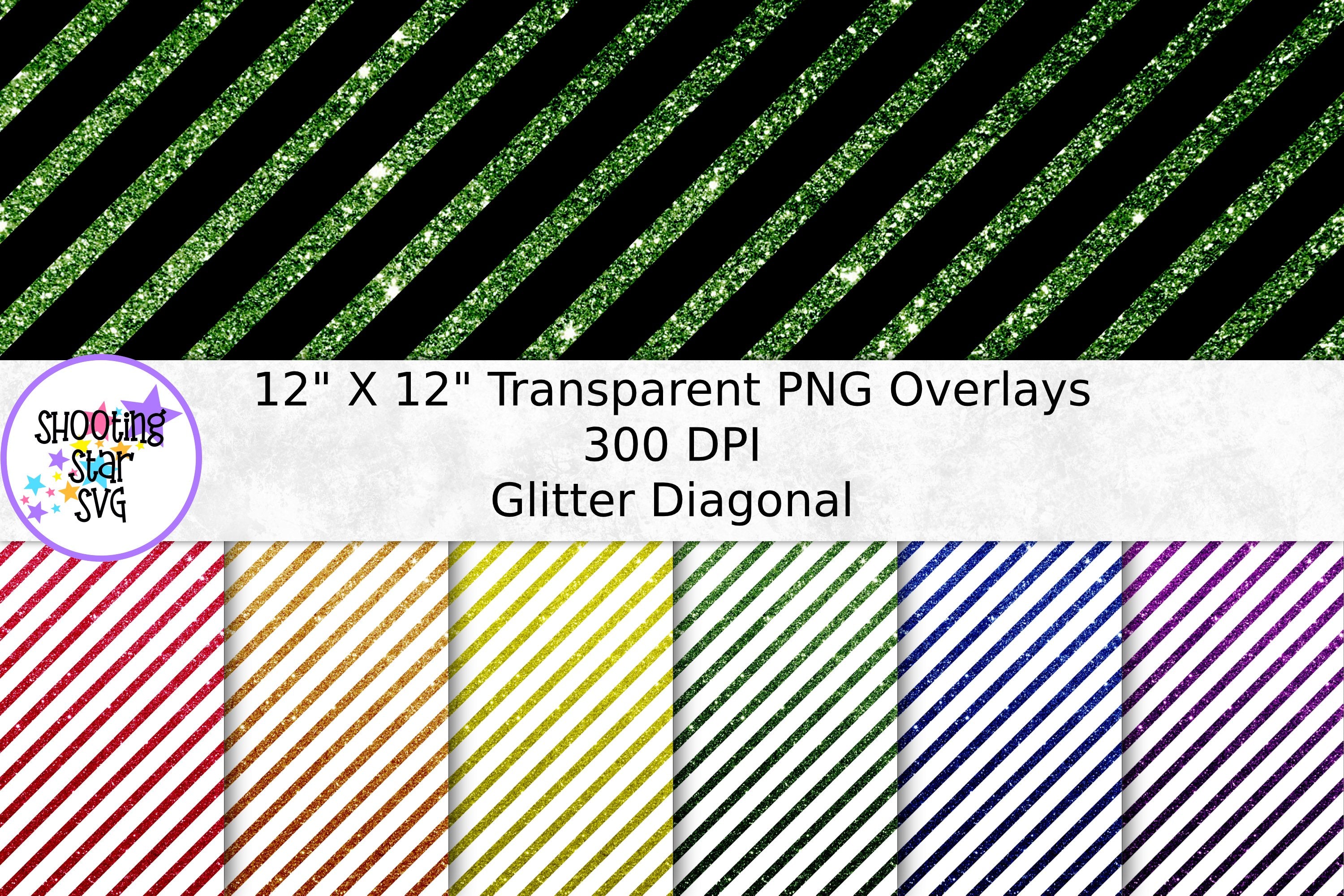 Glitter Diagonal Line Transparent Paper Overlay - Seamless