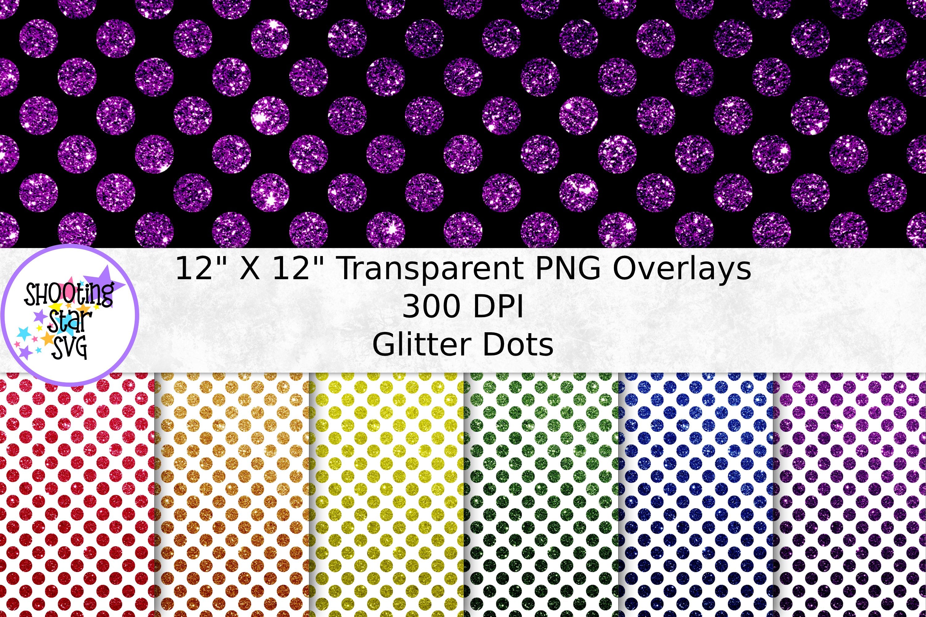 Glitter Dots Transparent Paper Overlay - Seamless
