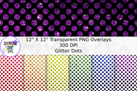 Glitter Dots Transparent Paper Overlay - Seamless
