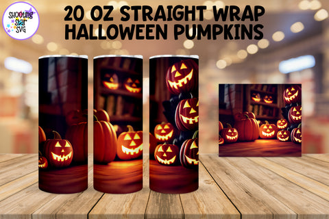 Spooky Pumpkins Halloween Tumbler Wrap - Sublimation