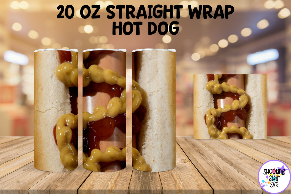 Hot Dog Tumbler Wrap- Hot Dog Lover Sublimation