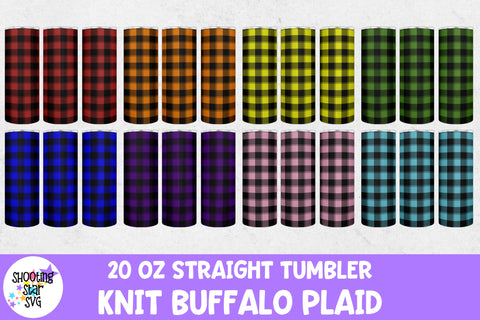 Buffalo Plaid Sweater Knit Sublimation Tumbler Wrap Bundle