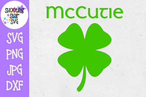 McCutie with Four Leaf Clover - St. Patrick's Day SVG