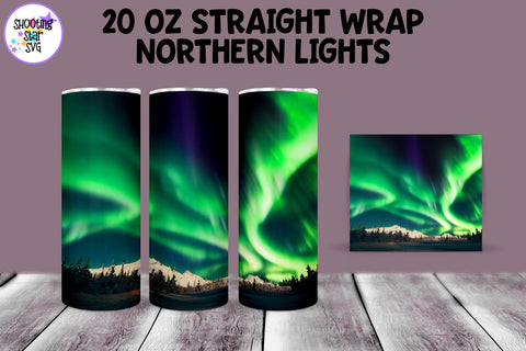 Northern Lights Sublimation Tumbler Wrap Bundle