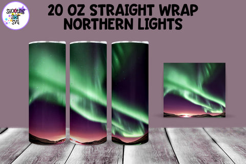 Northern Lights Sublimation Tumbler Wrap Bundle