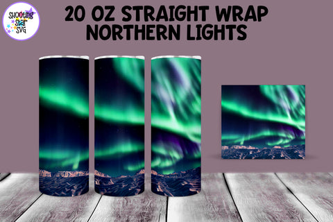 Northern Lights Sublimation Tumbler Wrap Bundle