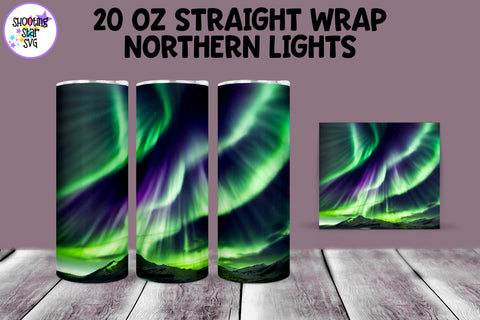 Northern Lights Sublimation Tumbler Wrap Bundle