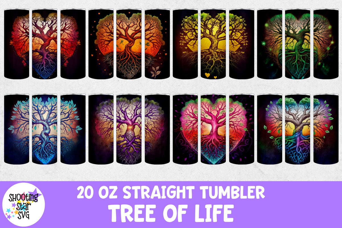 Tree of Life Sublimation Tumbler Wrap Bundle