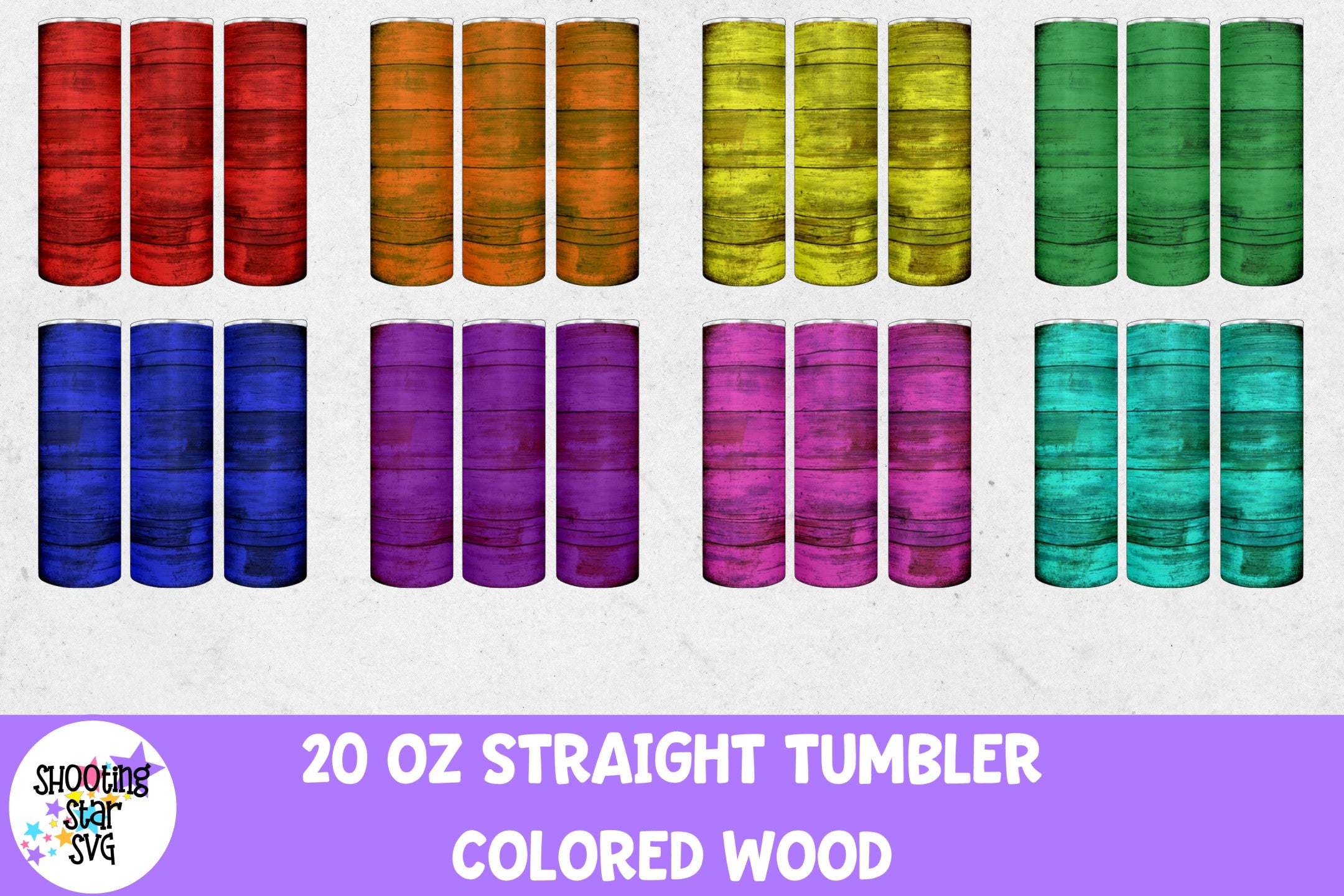 20 OZ Straight Tumbler Colored Wood
