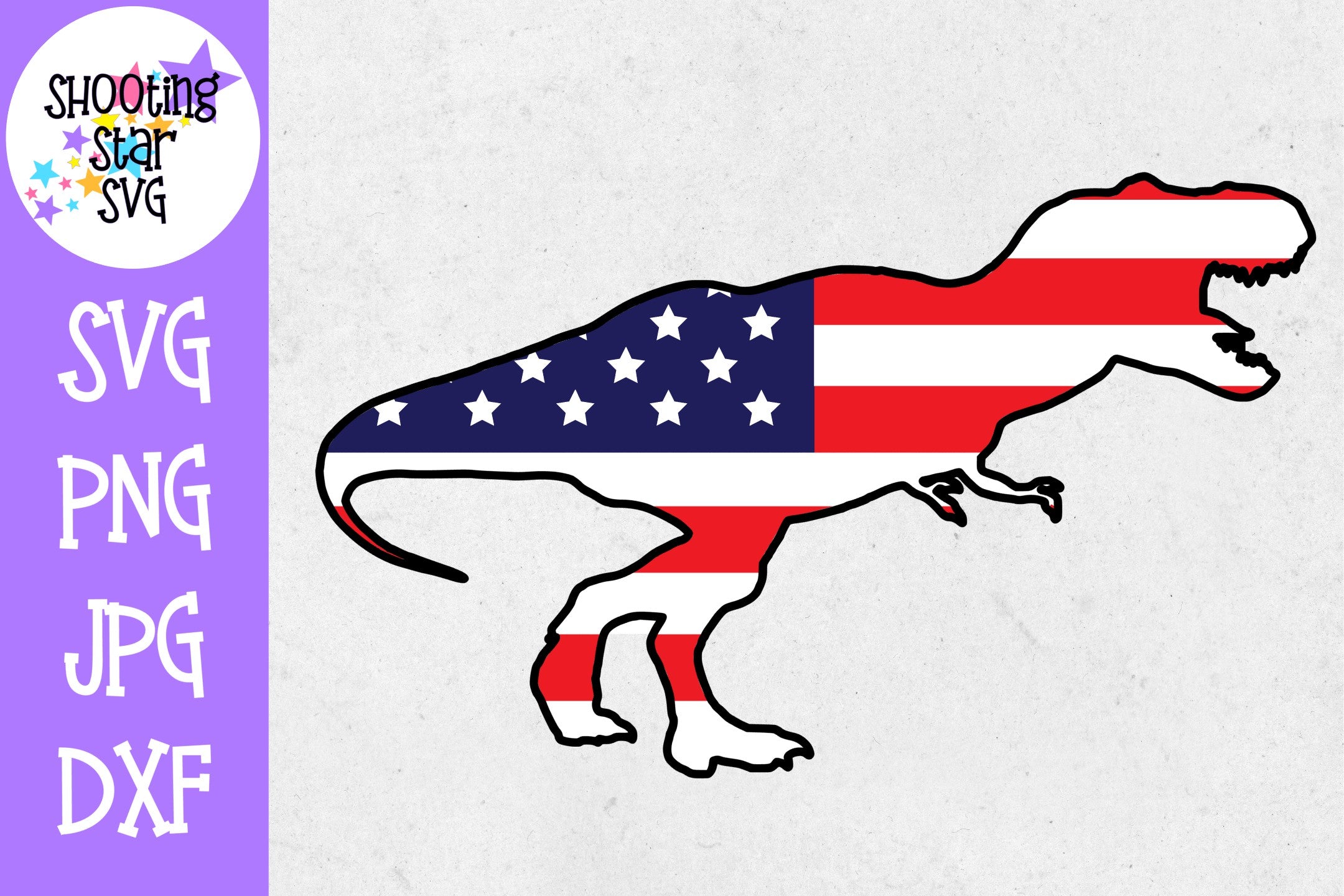 American Flag Dinosaur TREX- Dinosaur SVG-Fourth of July SVG