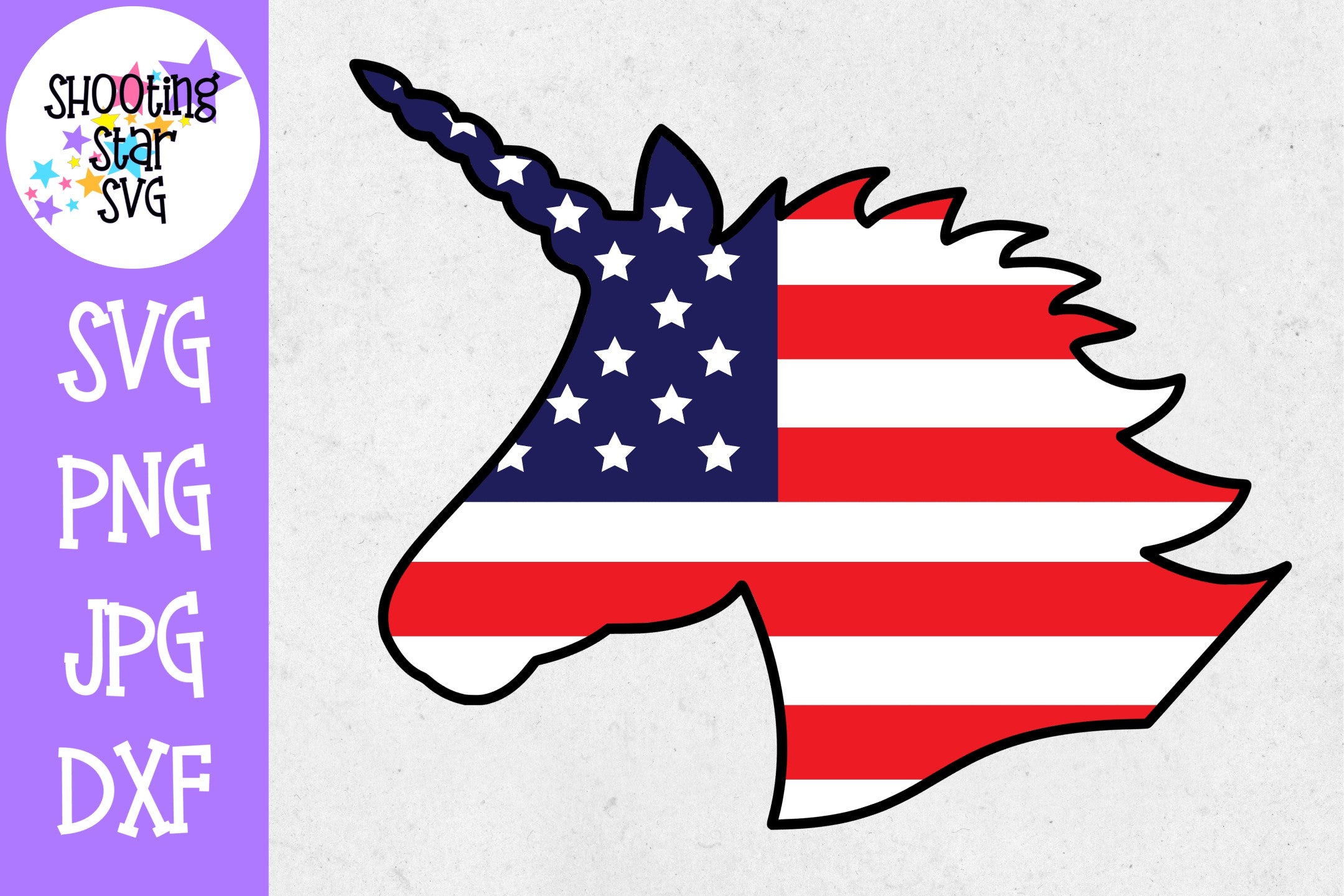 Americorn American Flag Unicorn - Fourth of July SVG