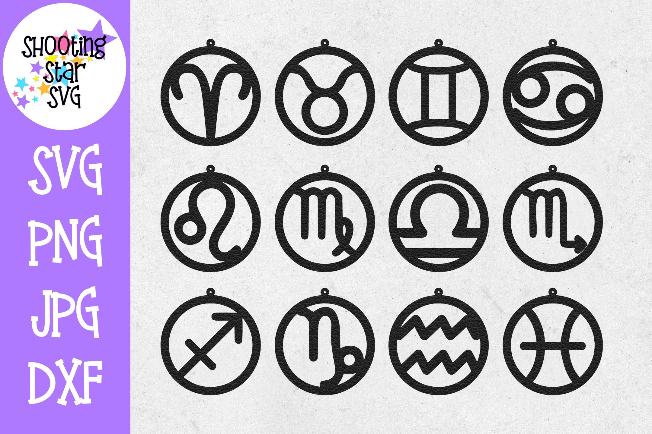 Astrology Earring SVG Template - Earring SVG - Zodiac SVG