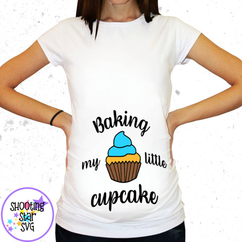 Baking my Little Cupcake Boy - Pregnancy SVG - Maternity SVG