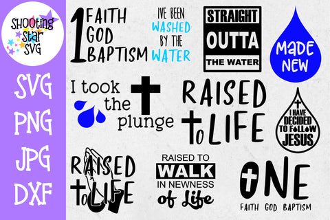 Baptism Shirt SVG Bundle - Baptism SVG - Religious SVG