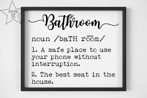 Bathroom Definition SVG - Funny Bathroom Definition SVG