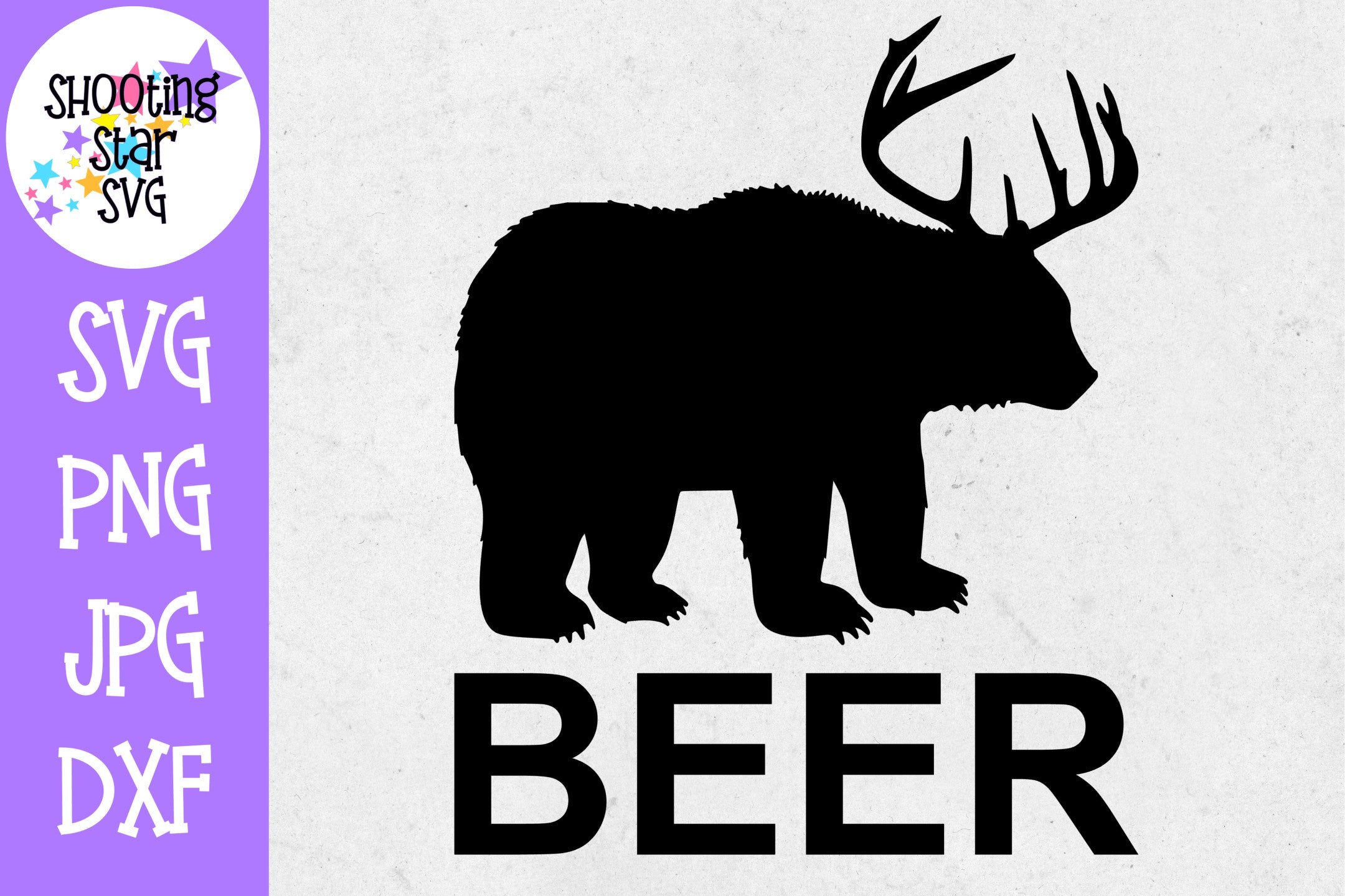Beer Bear Deer - Funny Beer Shirt - Father's Day SVG