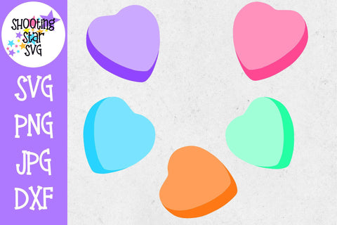 Blank Candy Hearts - Blank Conversation Hearts - Valentine's Day SVG