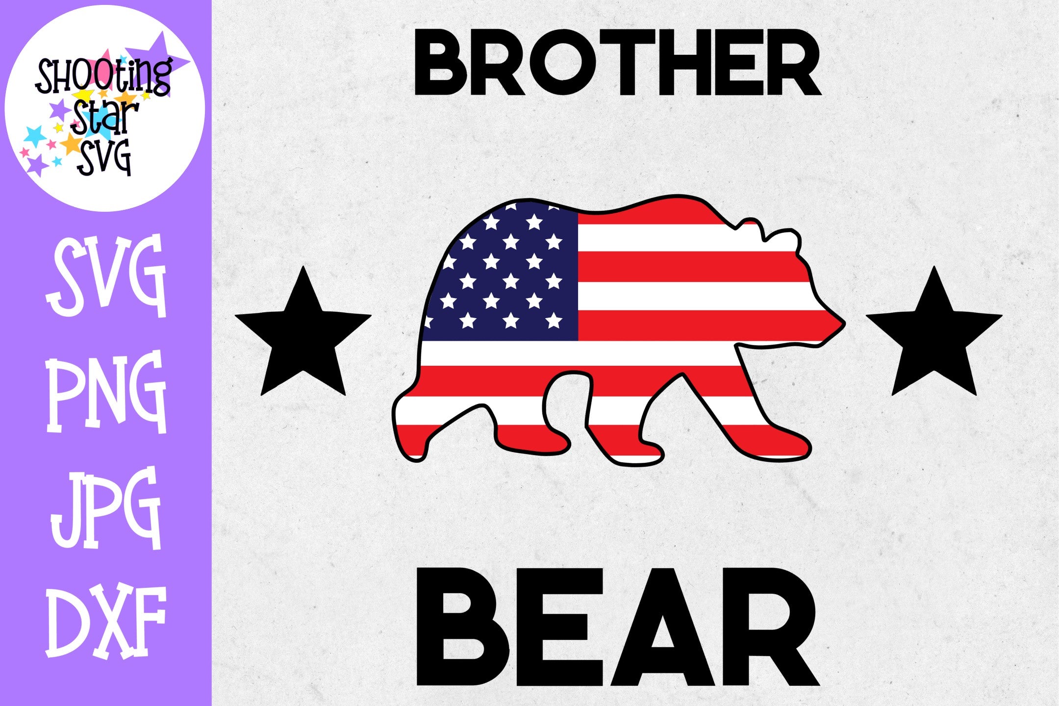 Brother bear with American Flag - Fourth of July SVG