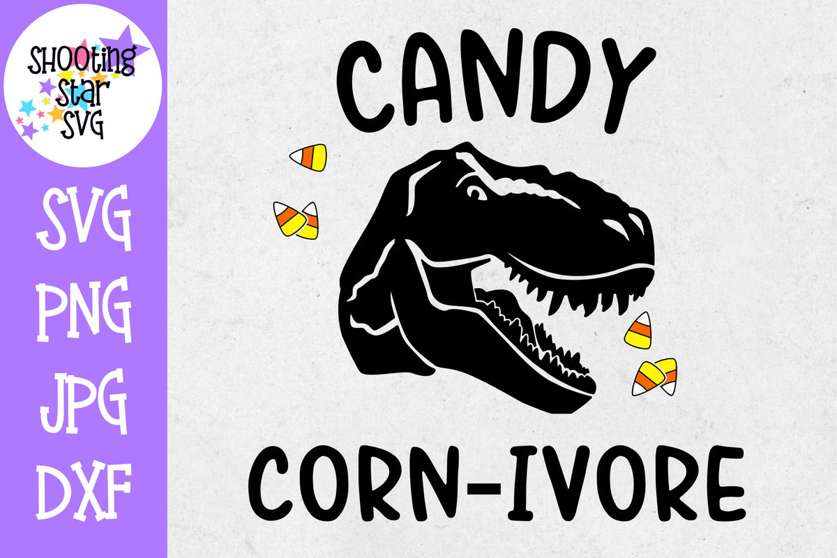 Candy Corn-ivore SVG - DInosaur SVG - Halloween SVG