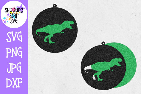 Dinosaur Earring SVG Template - Earring SVG - Dinosaur SVG