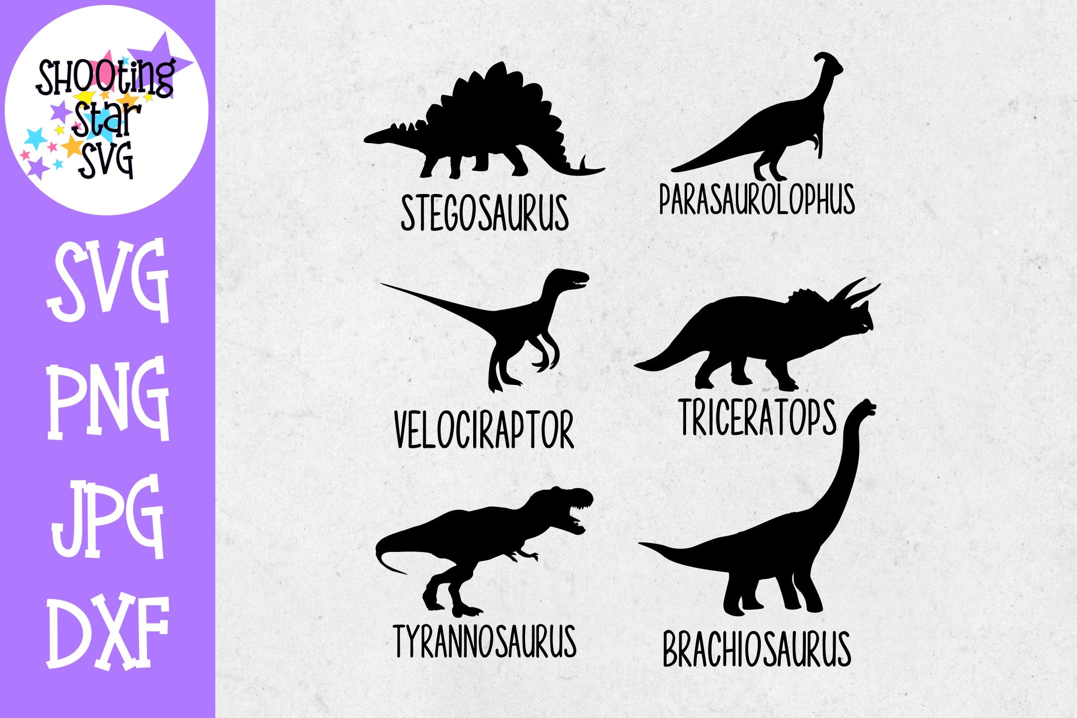 Dinosaur Icons SVG - Dinosaurs with Names SVG - Dinosaur SVG