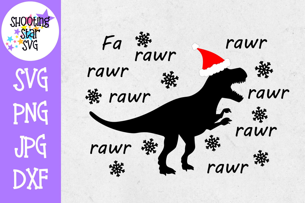 Fa Rawr Rawr Christmas Dinosaur - Christmas SVG