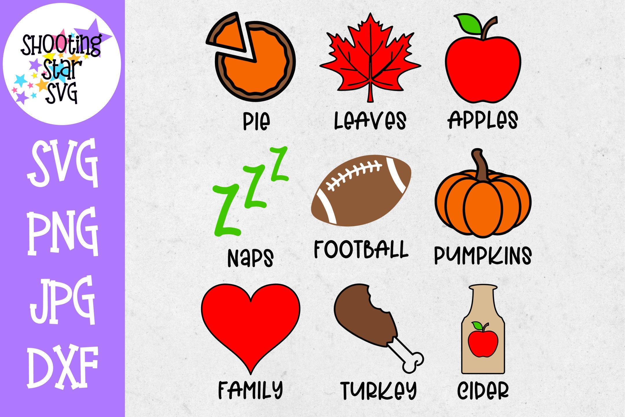 Autumn Symbols - Fall Icons Set SVG - Autumn or Fall SVG