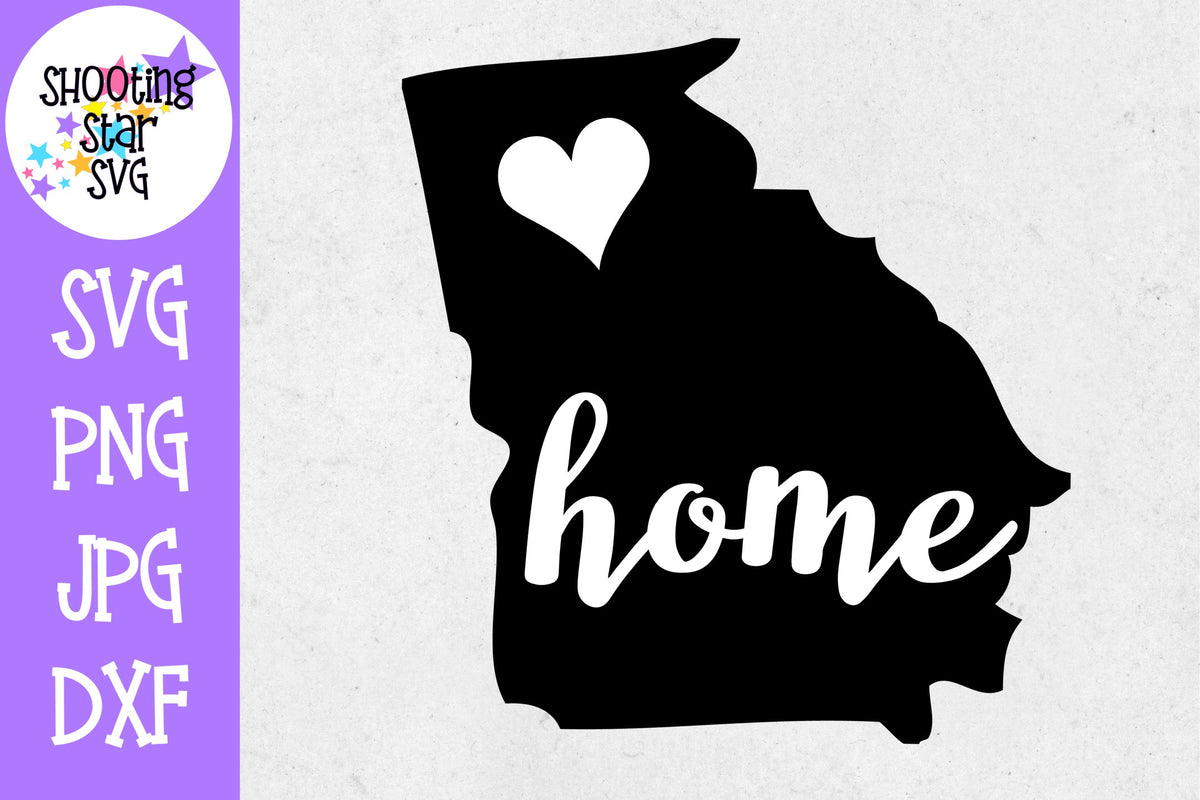Georgia State Home with Heart SVG - 50 States SVG - United States SVG