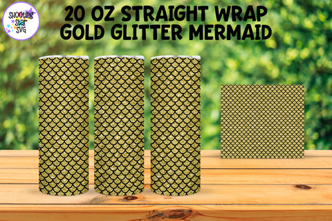 20 OZ Glitter Mermaid Sublimation Tumbler Wrap
