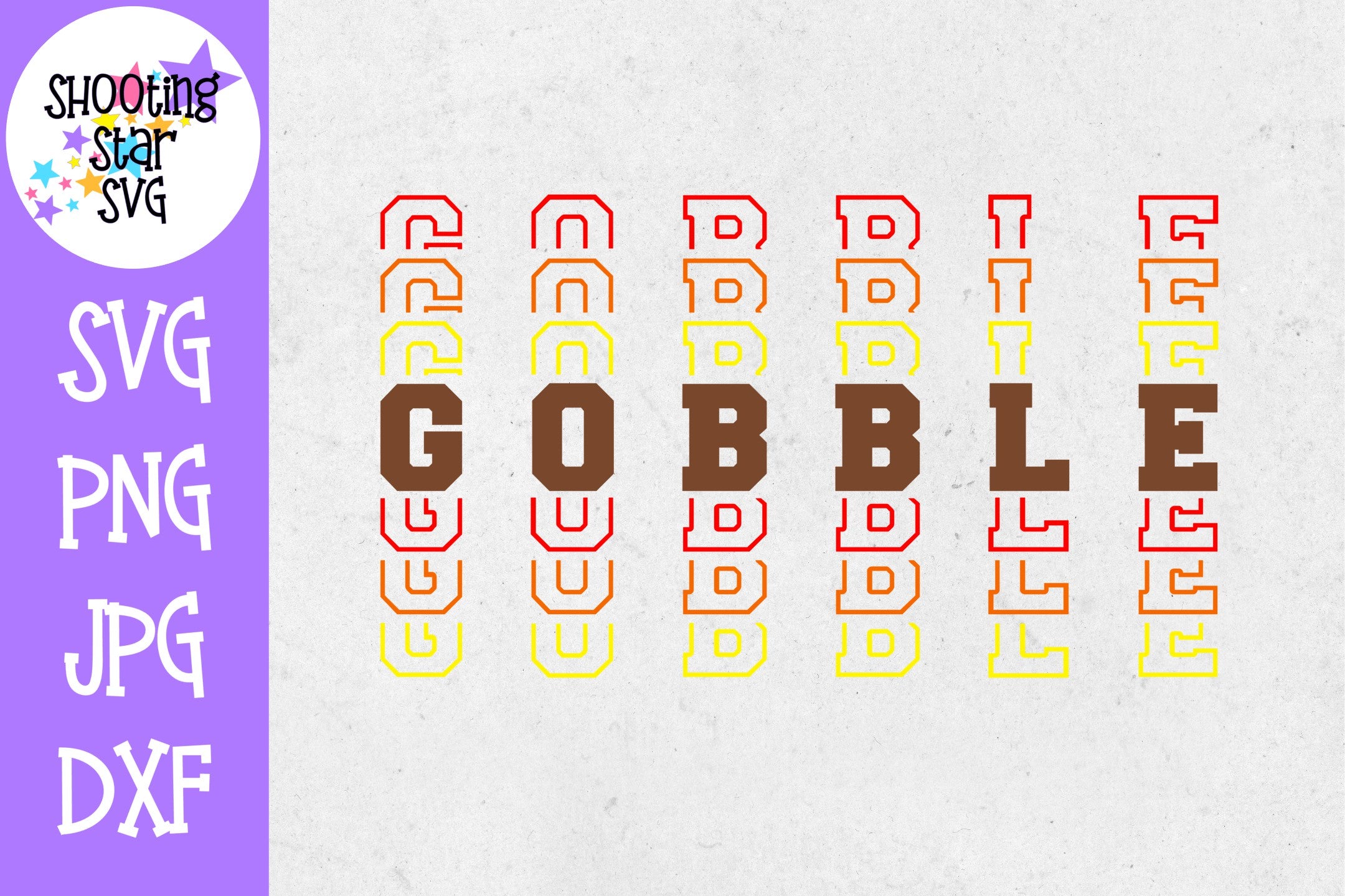 Mirrored Gobble SVG - Thanksgiving SVG