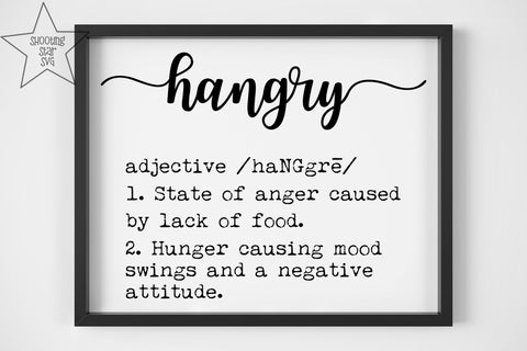 Hangry Definition SVG - Funny Definition SVG