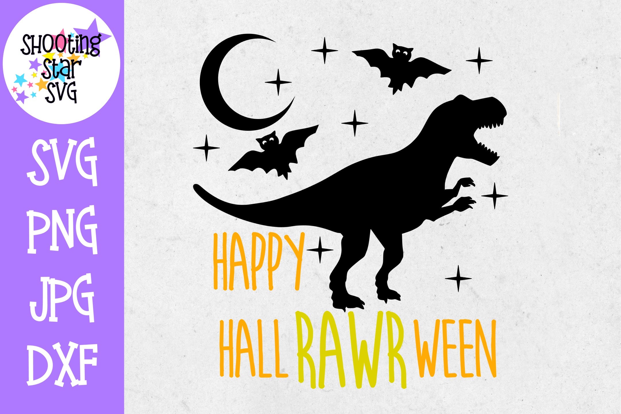 Happy HallRAWRween SVG - Halloween Dinosaur - Halloween SVG