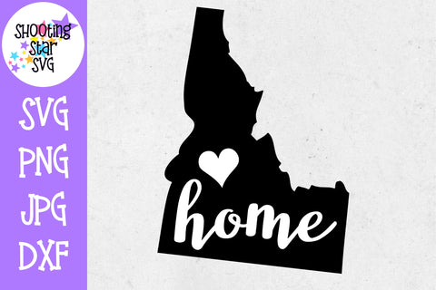 Idaho State Home with Heart SVG - 50 States SVG - United States SVG