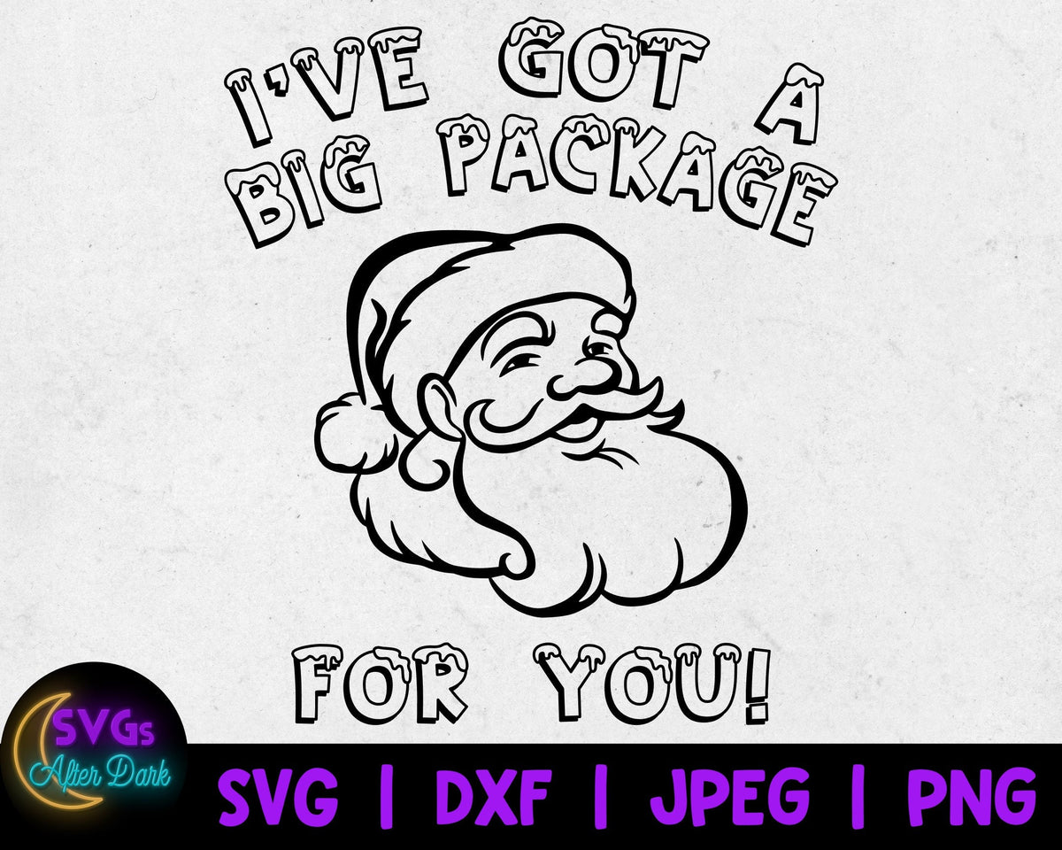 Funny Christmas svg - I've got a Big Package for You SVG - NSFW Christmas SVG  - Adult Christmas svg