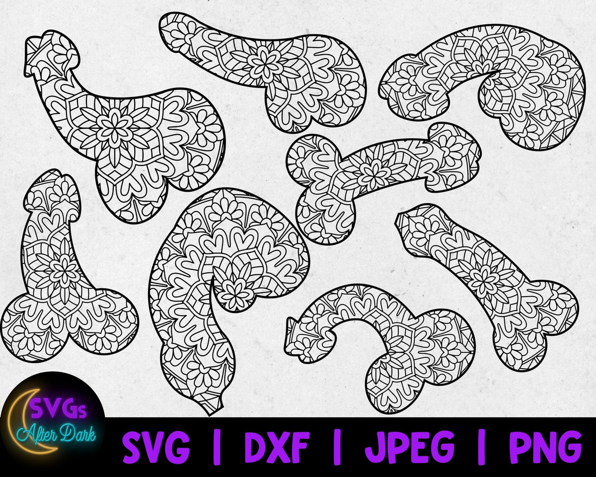 NSFW SVG - Penis Mandala SVG - Funny Home Decor Svg - Dick svg - Penis svg